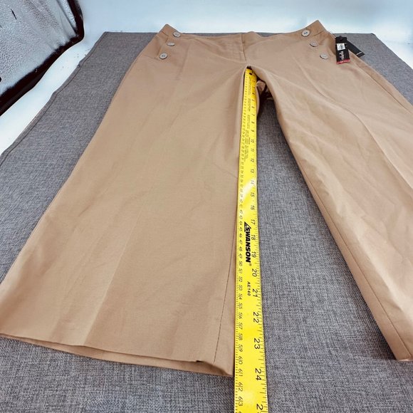 Rafaella Woman Cropped Pants Modern Fit British Khaki Tan Stretch Plus 20W New - Picture 8 of 13